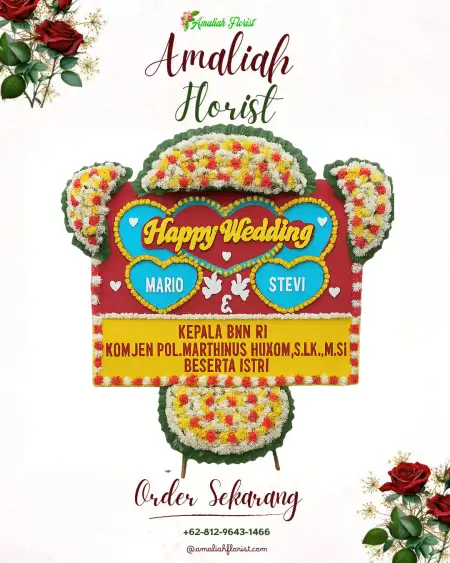 Papan Bunga Pernikahan Brenggolo